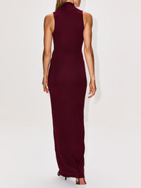 Harlow Maxi Dress,ÉTERNE,OXBLOOD,Image 4