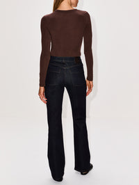 Jade Long Sleeve Top,ELYSEWALKER LABEL,ESPRESSO,Image 3