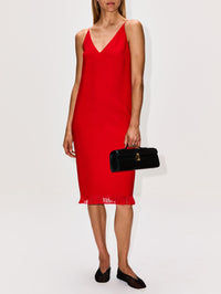 Bella Short Dress,FFORME,VERMILLION,Image 2