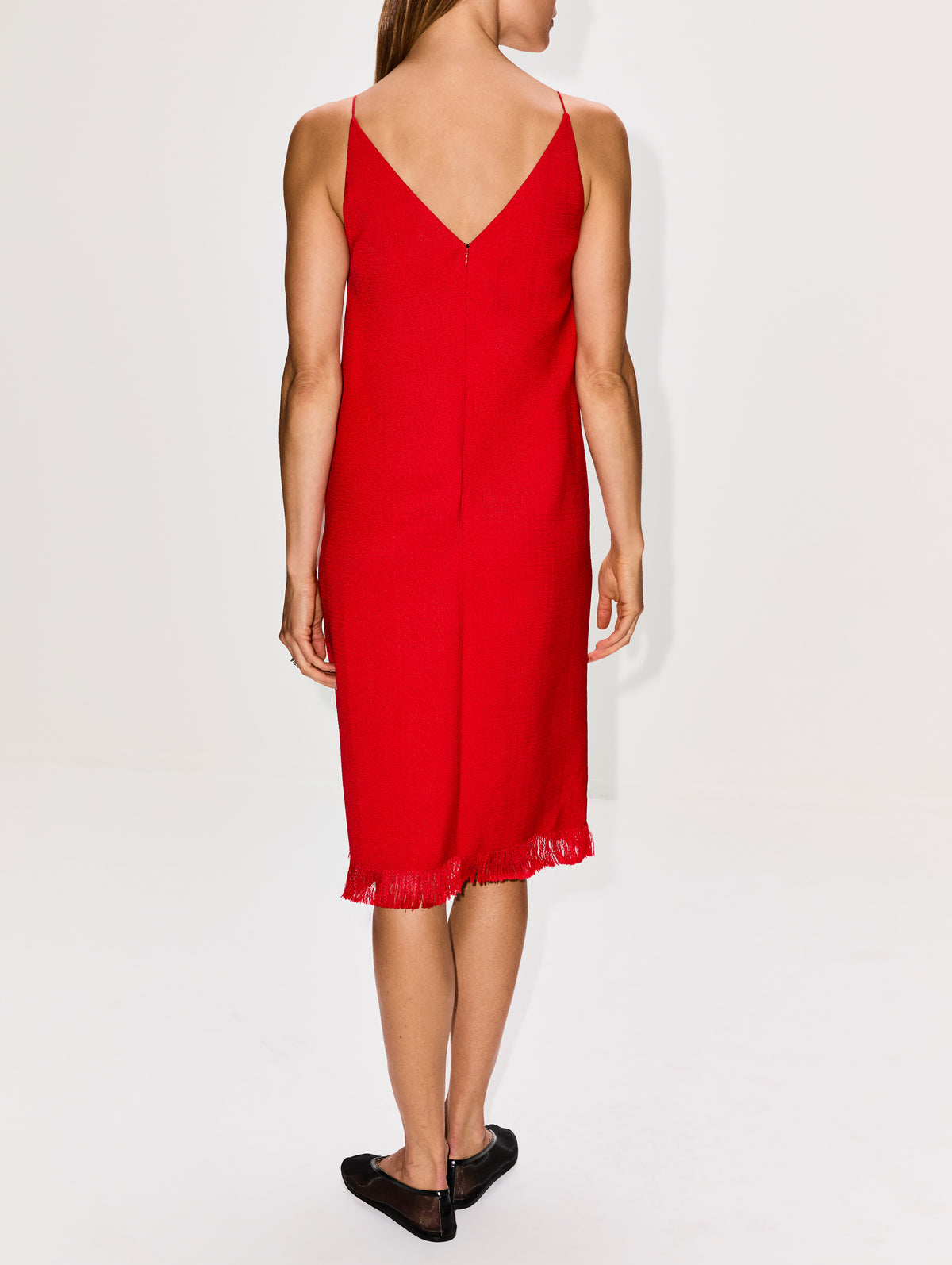 Bella Short Dress,FFORME,VERMILLION,Image 4