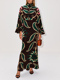 Traditional Tunic Dress,JOHANNA ORTIZ,DARK CHOCOLATE/GREEN/SAND/PINK,Image 2