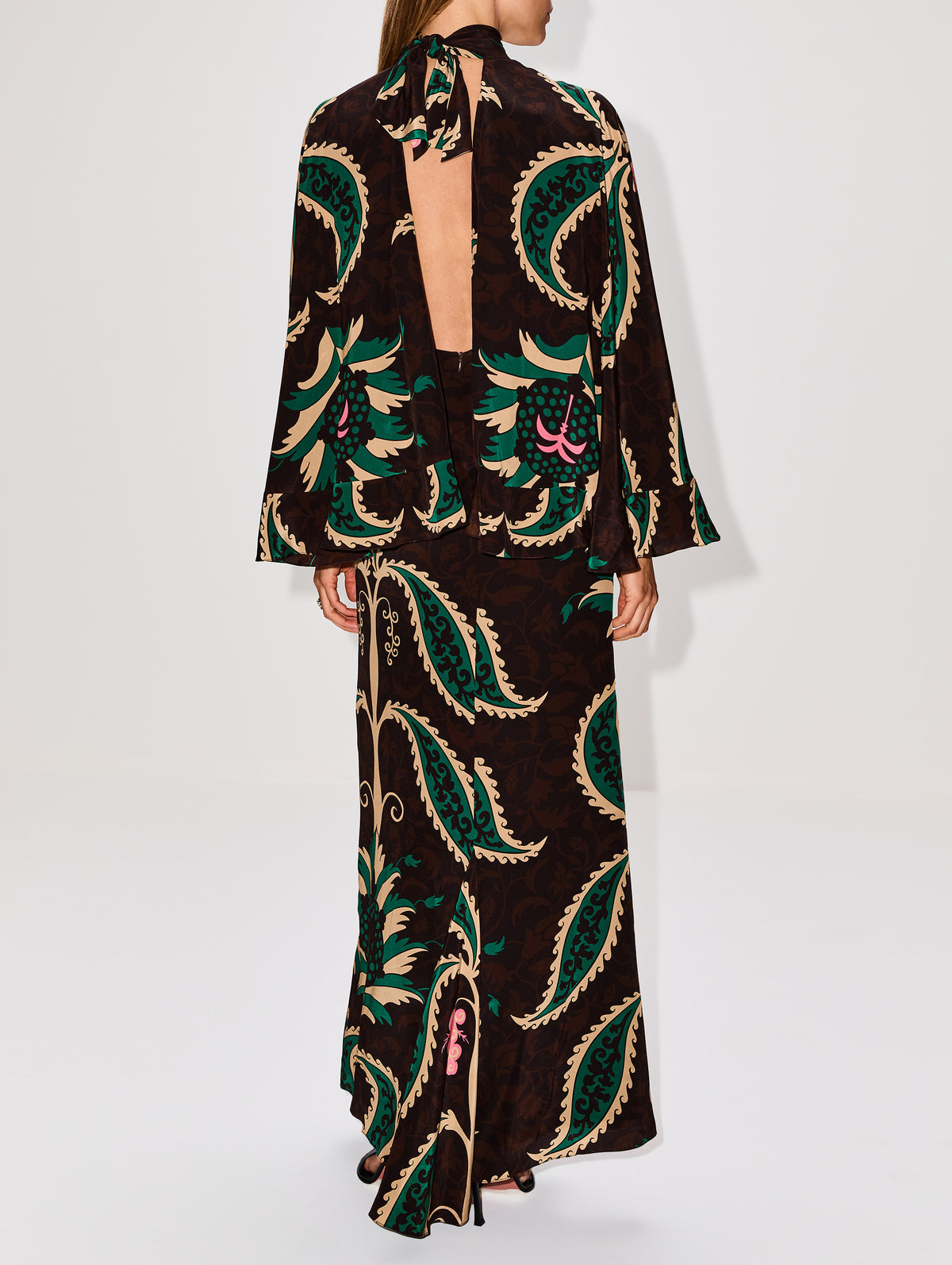 Traditional Tunic Dress,JOHANNA ORTIZ,DARK CHOCOLATE/GREEN/SAND/PINK,Image 4