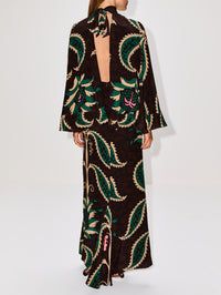 Traditional Tunic Dress,JOHANNA ORTIZ,DARK CHOCOLATE/GREEN/SAND/PINK,Image 4