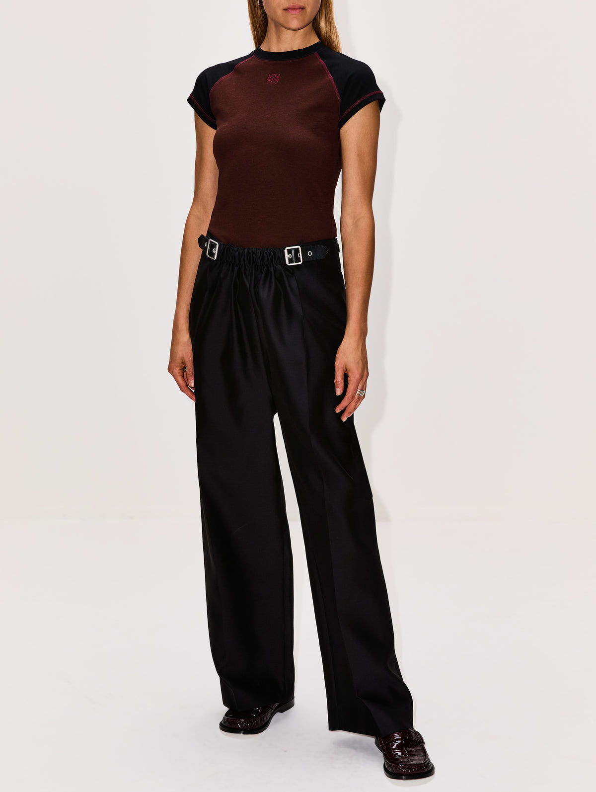Belted Trouser,LOEWE,BLACK,Image 2