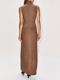 Lauren Turtleneck Top,LESET,WALNUT,Image 3