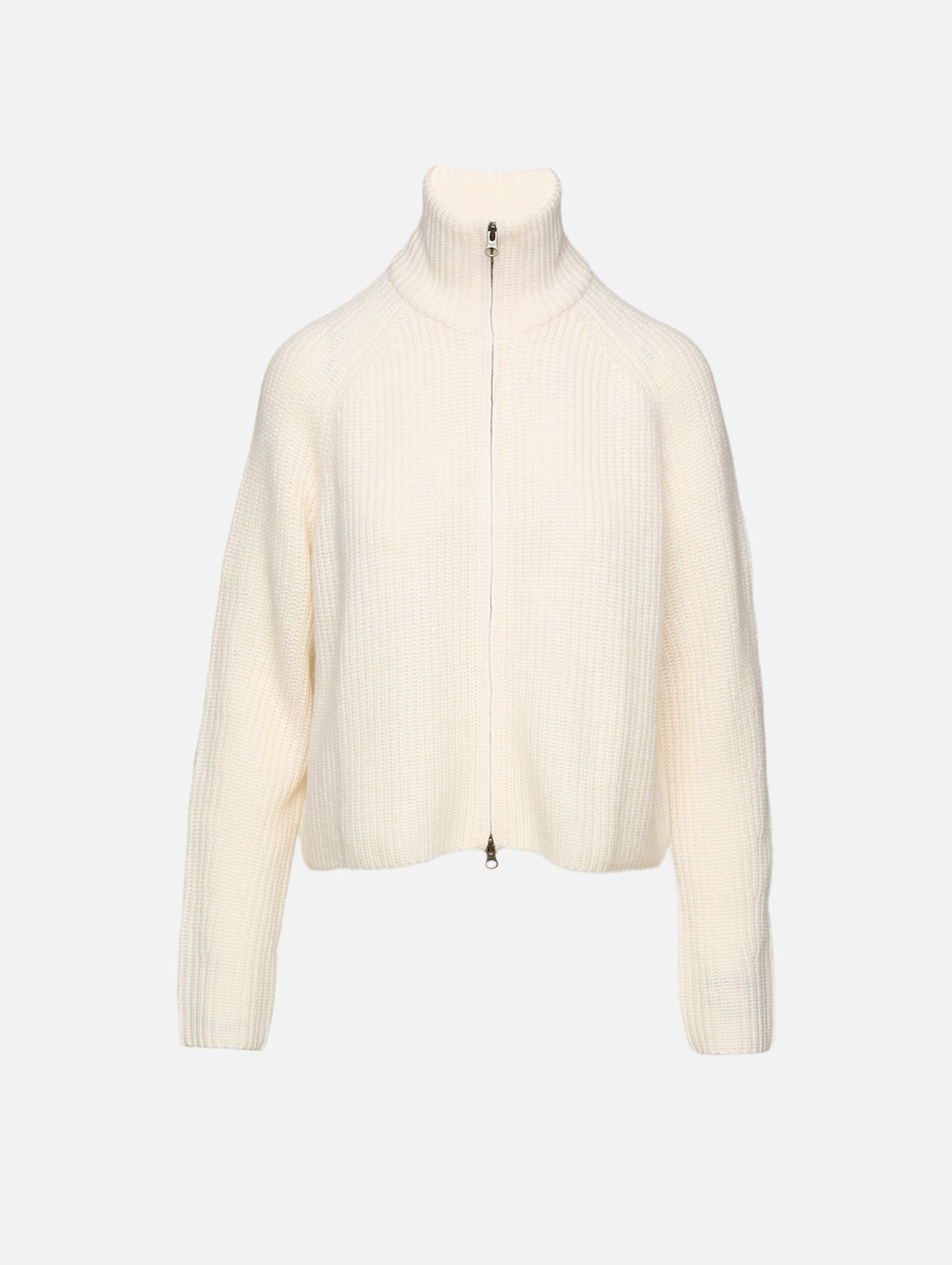 Sadie Zip Cardigan,LISA YANG,CREAM,Image 1