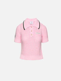 Mouline Polo Shirt,CASABLANCA,PINK,Image 1