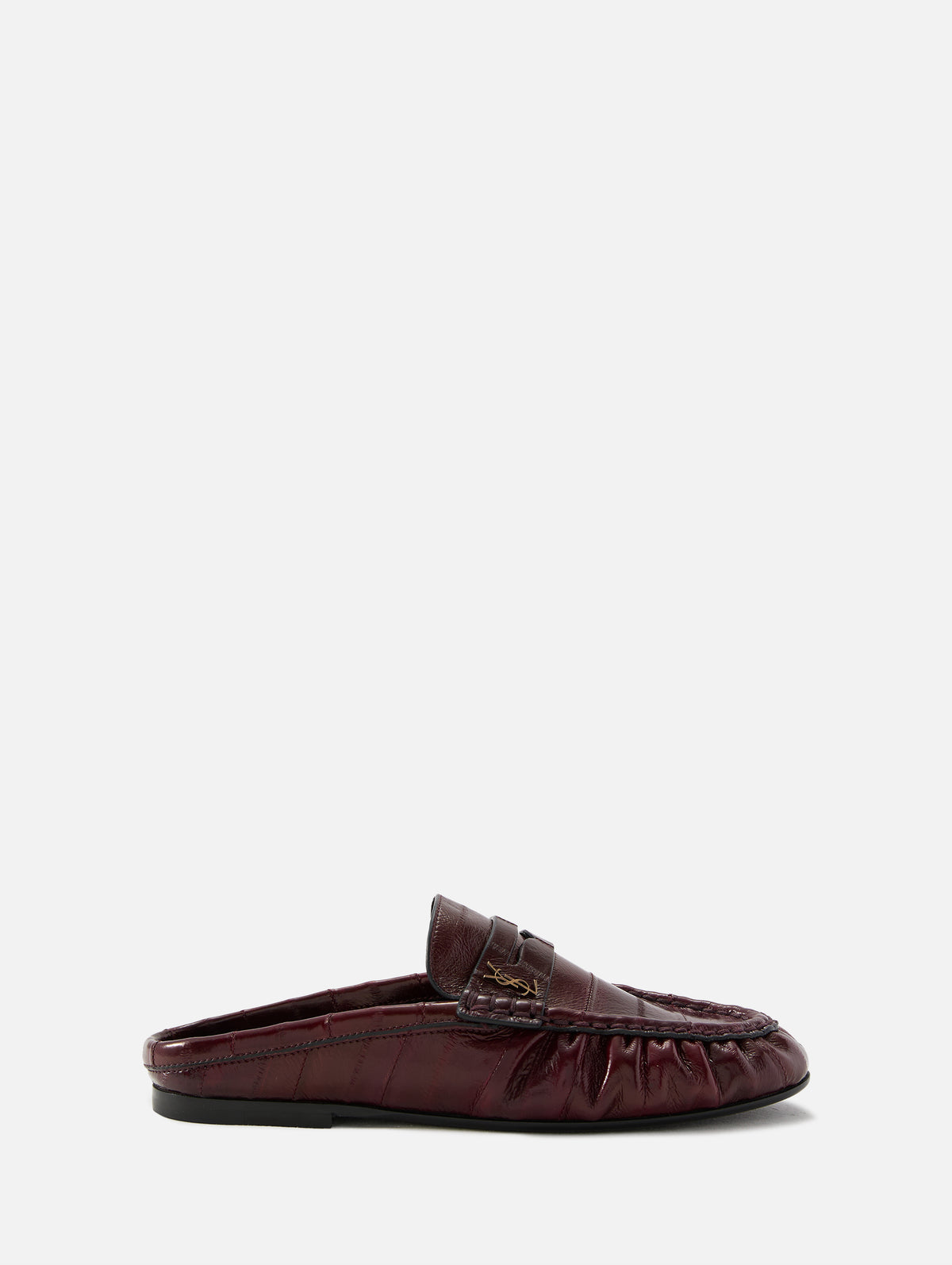Peg Mocassin Mule,SAINT LAURENT,DEEP BORDEAUX,Image 1