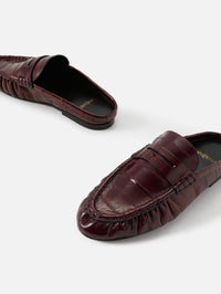 Peg Mocassin Mule,SAINT LAURENT,DEEP BORDEAUX,Image 2