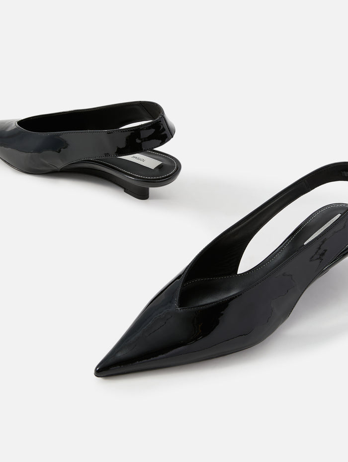 Slingback Wedge,TOTÉME,BLACK,Image 1