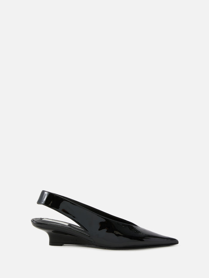 Slingback Wedge,TOTÉME,BLACK,Image 1