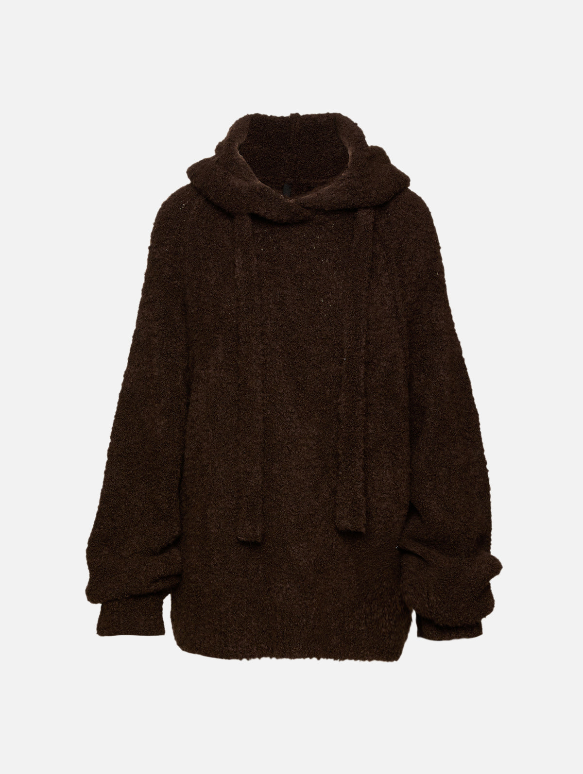 Cropped Hooded Jumper,PETAR PETROV,COFFEE,Image 1