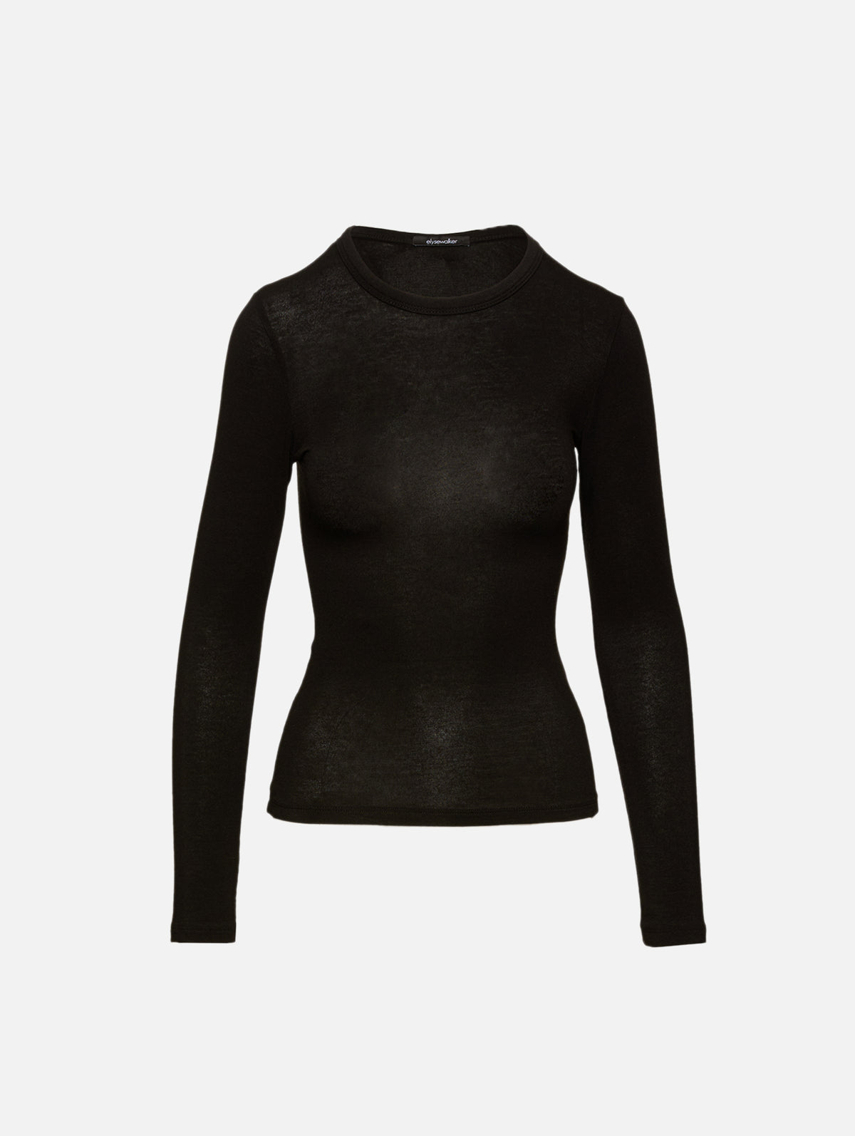Jade Long Sleeve Top,ELYSEWALKER LABEL,BLACK,Image 1