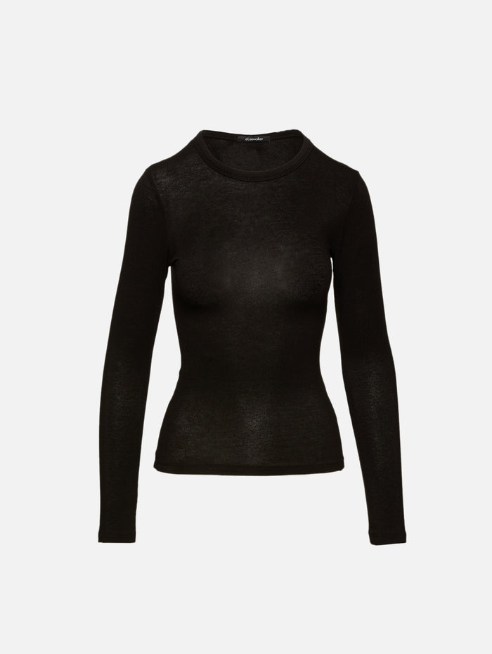 Jade Long Sleeve Top,ELYSEWALKER LABEL,BLACK,Image 1