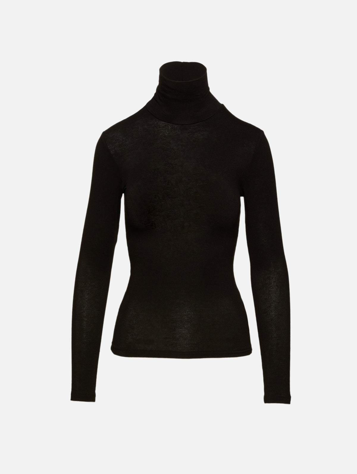 Jade Turtleneck Top,ELYSEWALKER LABEL,BLACK,Image 1