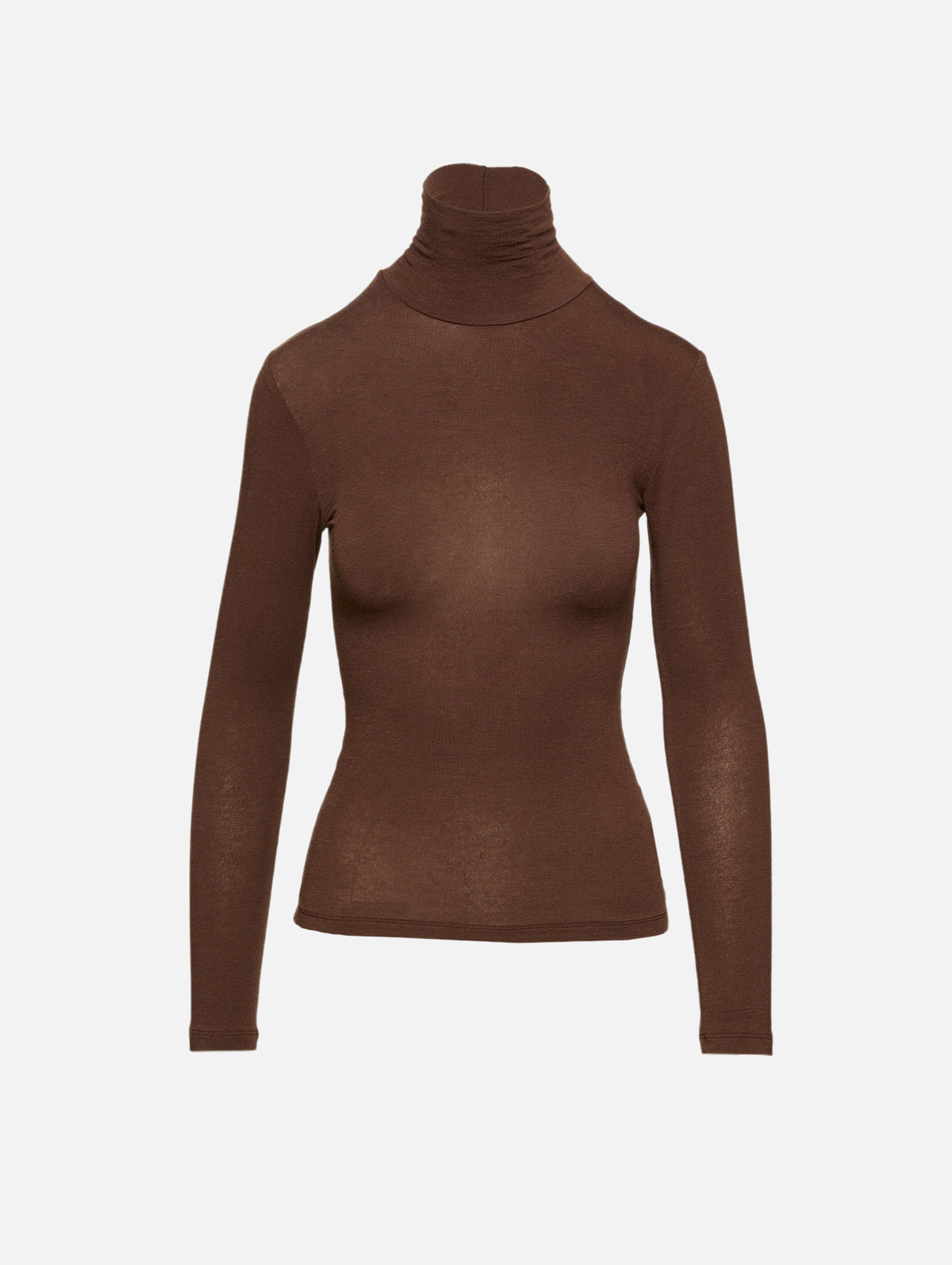 Jade Turtleneck Top,ELYSEWALKER LABEL,ESPRESSO,Image 1