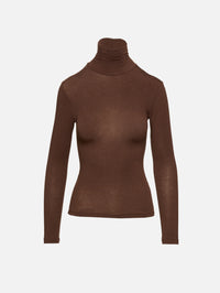 Jade Turtleneck Top,ELYSEWALKER LABEL,ESPRESSO,Image 1