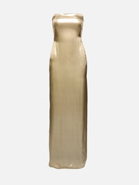 Laminated Bandeau Dress,GALVAN,WHITE GOLD,Image 1