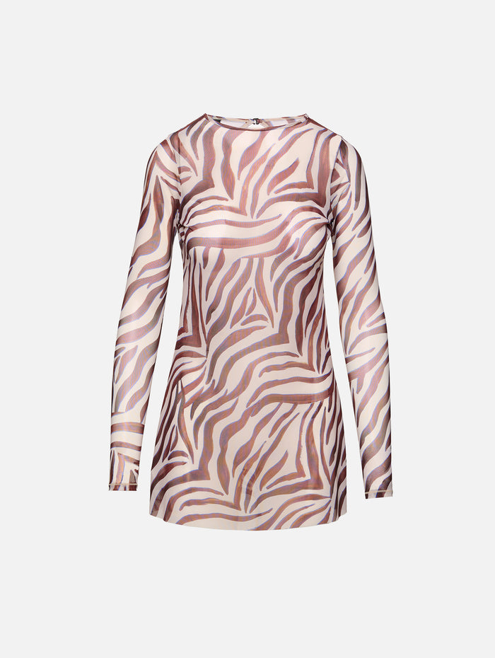 Gisele 2.0 Mini Dress,BOND-EYE,ZEBRA MESH,Image 1