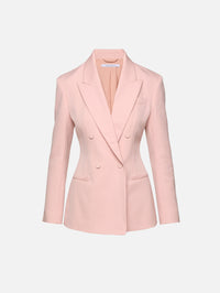 Tailored Double Breasted Jacket,ANOTHER TOMORROW,LOTUS PINK,Image 2