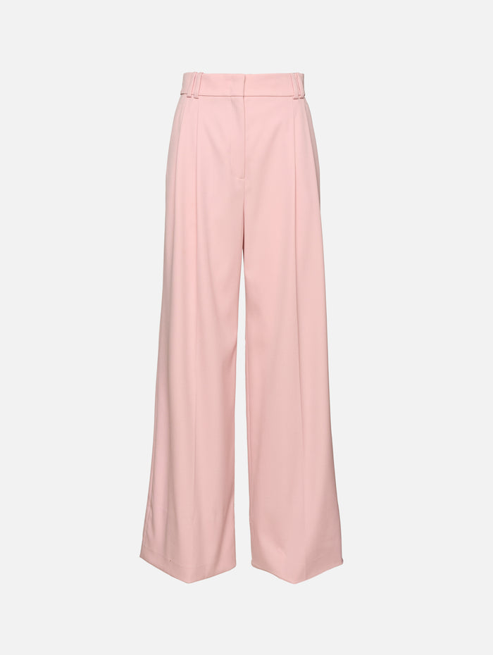 Pleated Trouser,ANOTHER TOMORROW,LOTUS PINK,Image 1