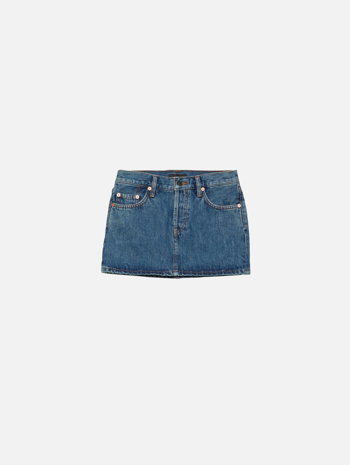 Denim Micro Mini Skirt,WARDROBE.NYC,INDIO,Image 1
