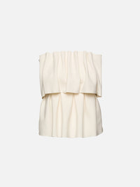 Sculpted Tube Top,HOUSE OF DAGMAR,WHITE,Image 1