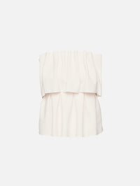 Sculpted Tube Top,HOUSE OF DAGMAR,WHITE,Image 1