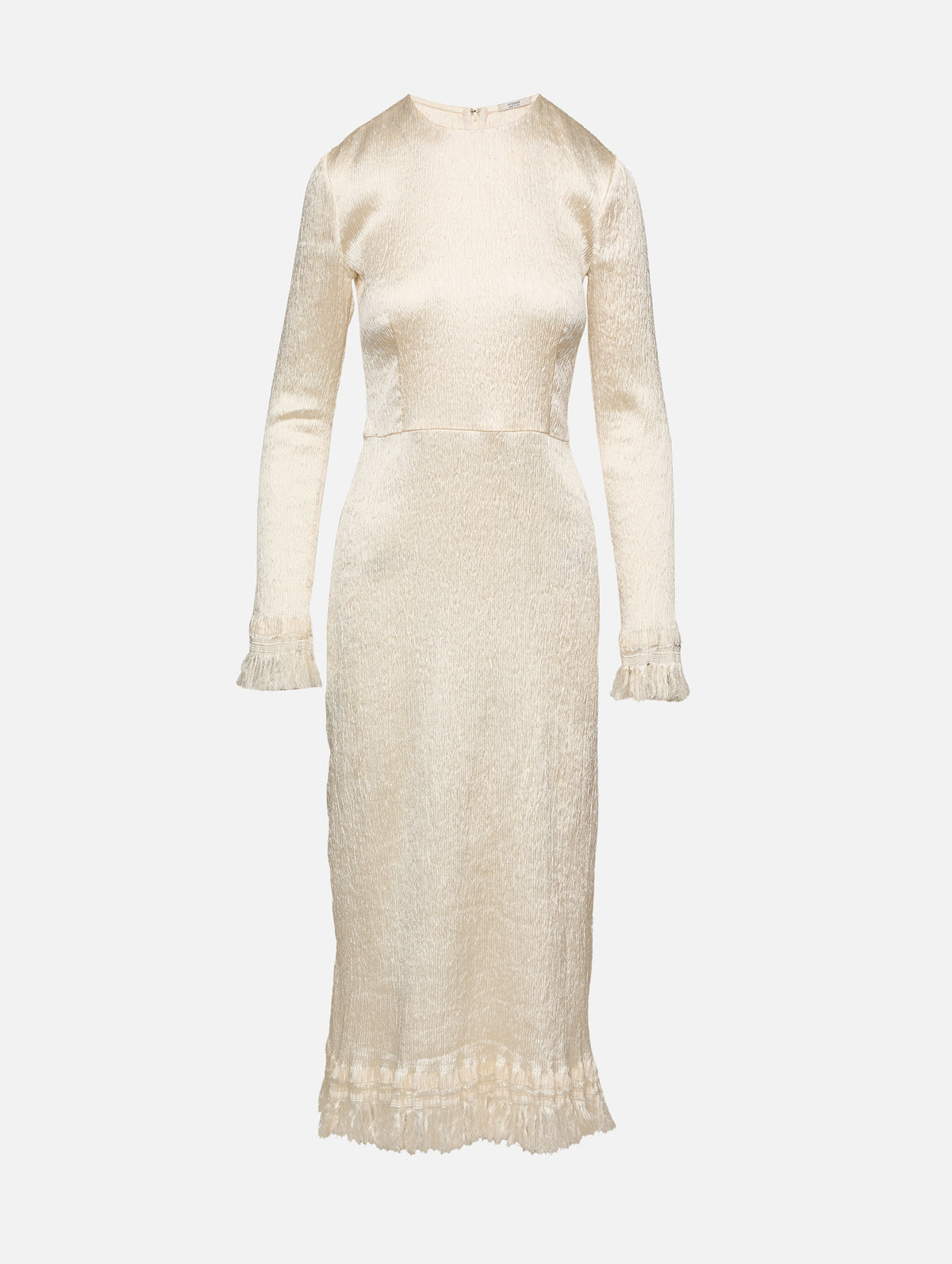 Mina Frayed Edge Dress,FFORME,CREAM,Image 1