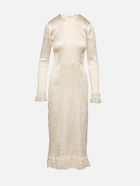 Mina Frayed Edge Dress,FFORME,CREAM,Image 1