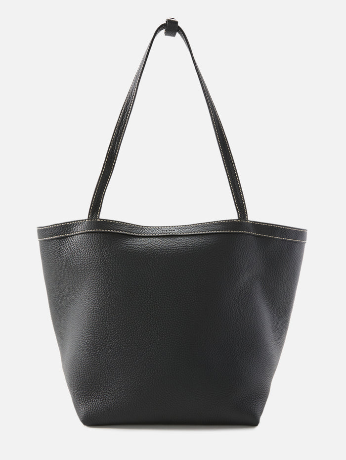 Three Stitch Park Tote,THE ROW,BLACK,Image 1
