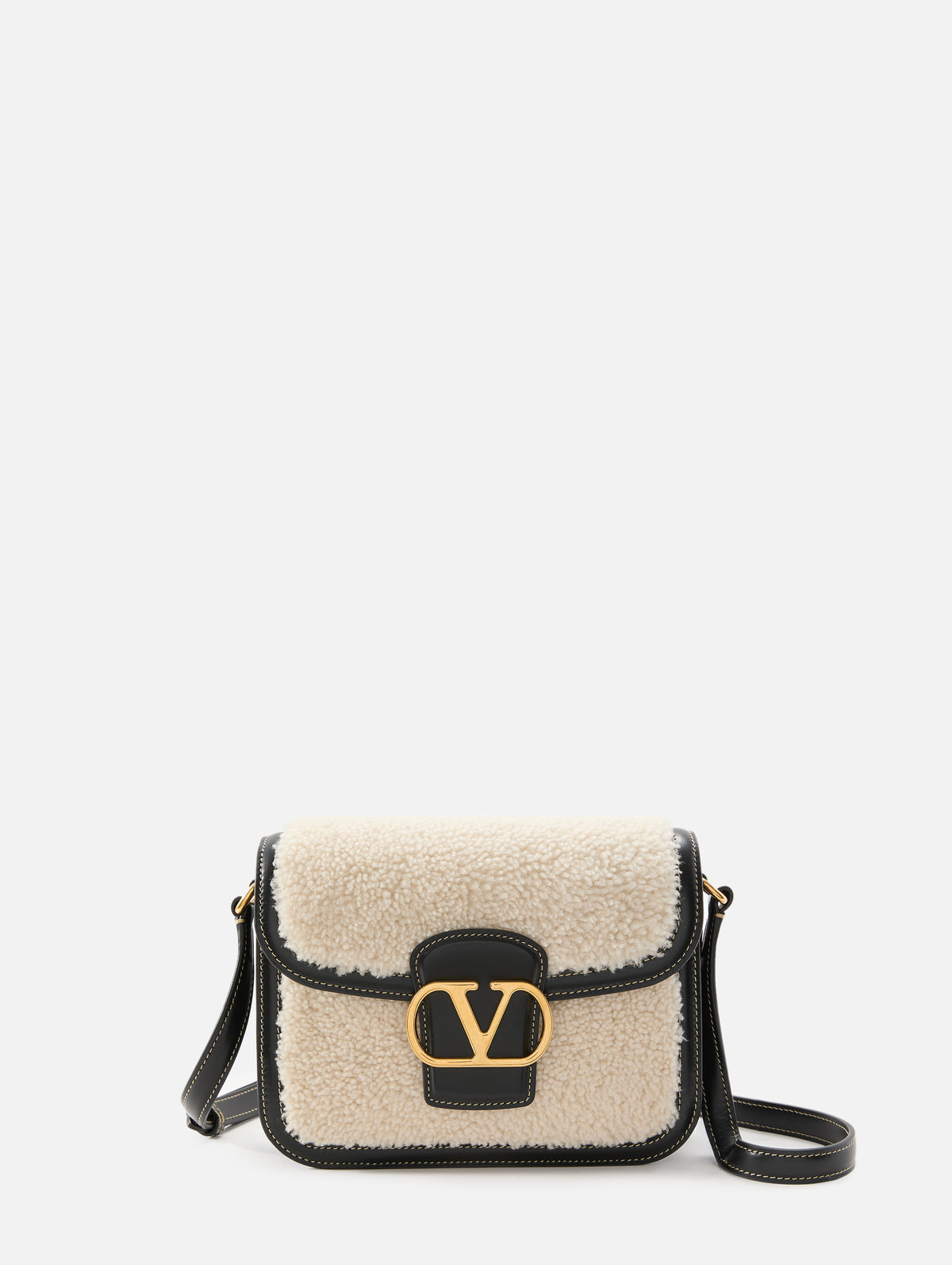 9 to 5 Shoulder Bag,VALENTINO GARAVANI,NATURALE/NERO,Image 1