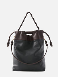 Flamenco Tote,LOEWE,BLACK/BROWN,Image 3