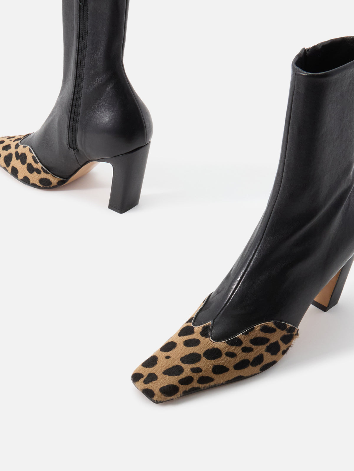 Nevada Ankle Stretch Boot 85mm,KHAITE,CAMEL/BLACK,Image 2