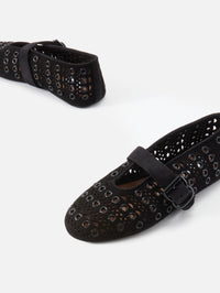 Ballet Flat,ALAIA,NOIR,Image 2