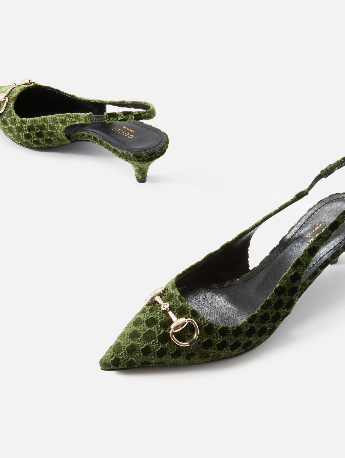 Erin Slingback Sandal,GUCCI,VERDE BOSCO,Image 2