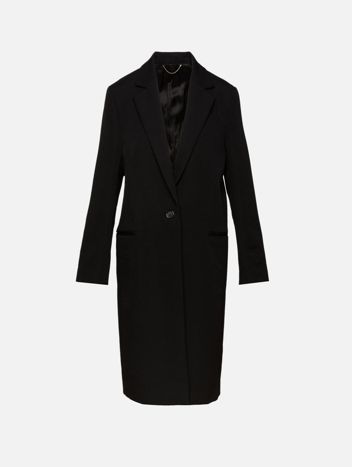 Classic Tailored Coat,TOTÉME,BLACK,Image 1