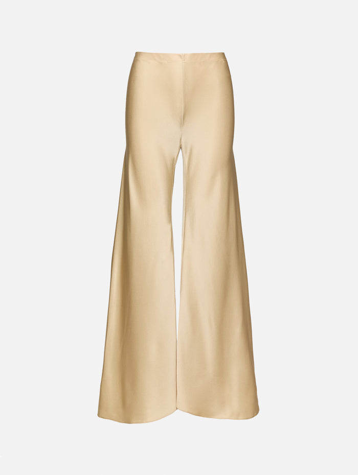Bias Cut Wide Leg Pant,ROSETTA GETTY,CHAMPAGNE,Image 1