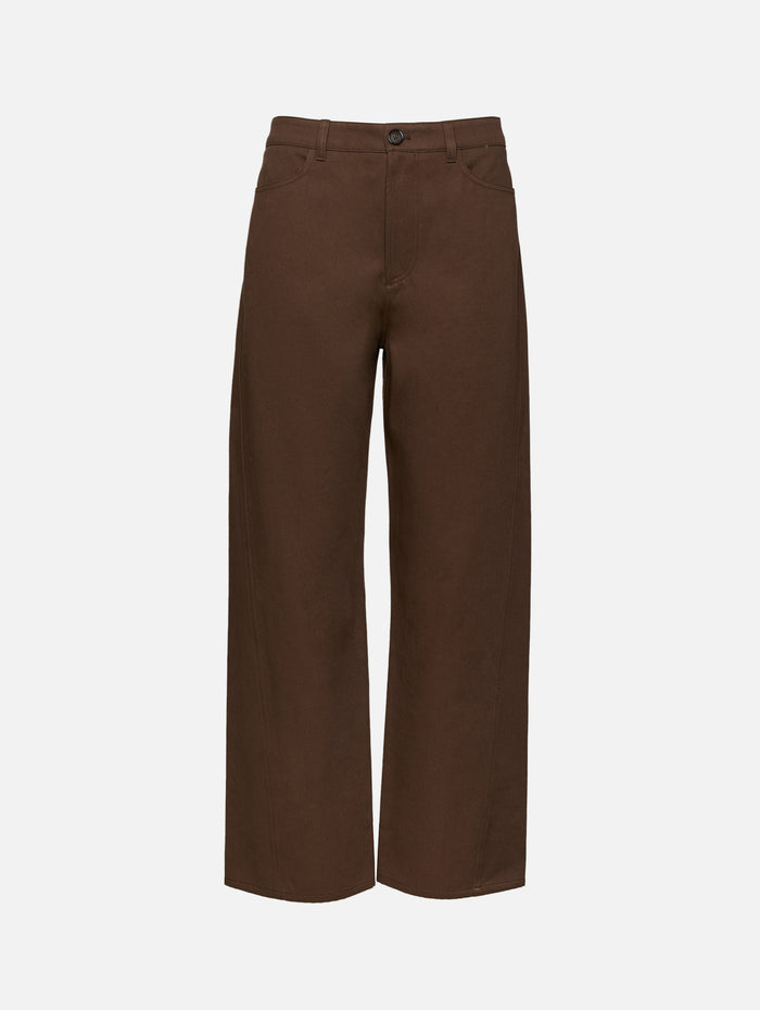 Tailored Twisted Trouser,TOTÉME,PEPPER,Image 1