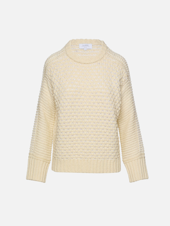 Gus Sweater,LA LIGNE,CREAM WHITE,Image 1
