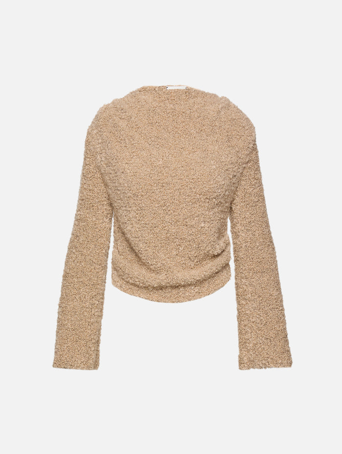Wrap Sweater,MAGDA BUTRYM,BEIGE,Image 1