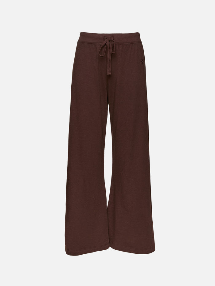 Drawstring Wide Leg Sweatpant,ÉTERNE,ESPRESSO,Image 1