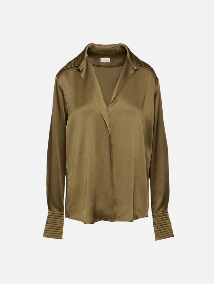 Celinta Shirt,DRIES VAN NOTEN,KHAKI,Image 1