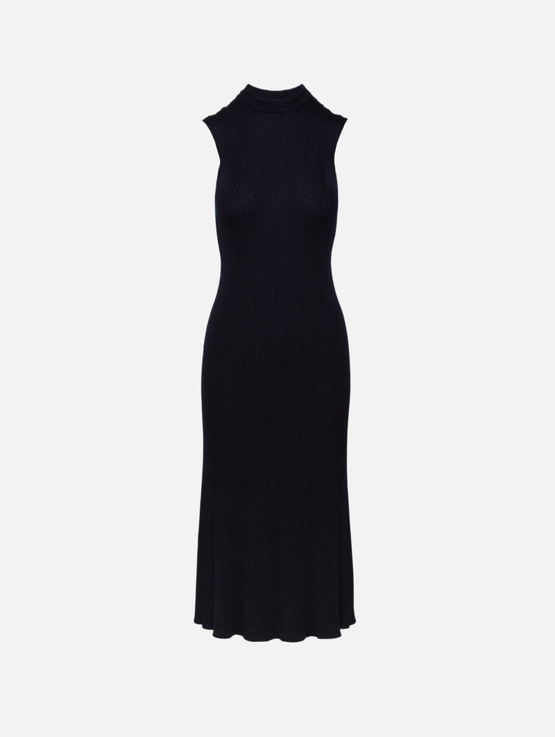 ribbed long dress elegant Elegant Fit Ribbed Square Neck Long Sleeve Padded Maxi Dress