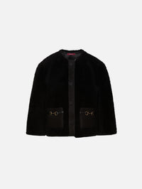 Soft Biker Jacket,GUCCI,BLACK,Image 1