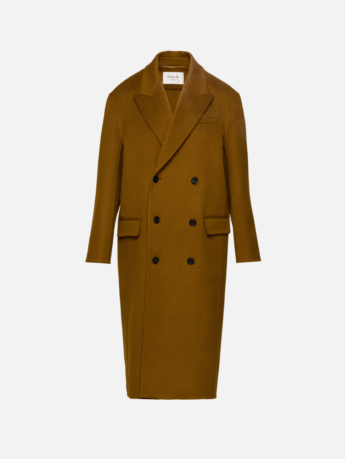 Double Breasted Coat,SAINT LAURENT,OCRE,Image 1
