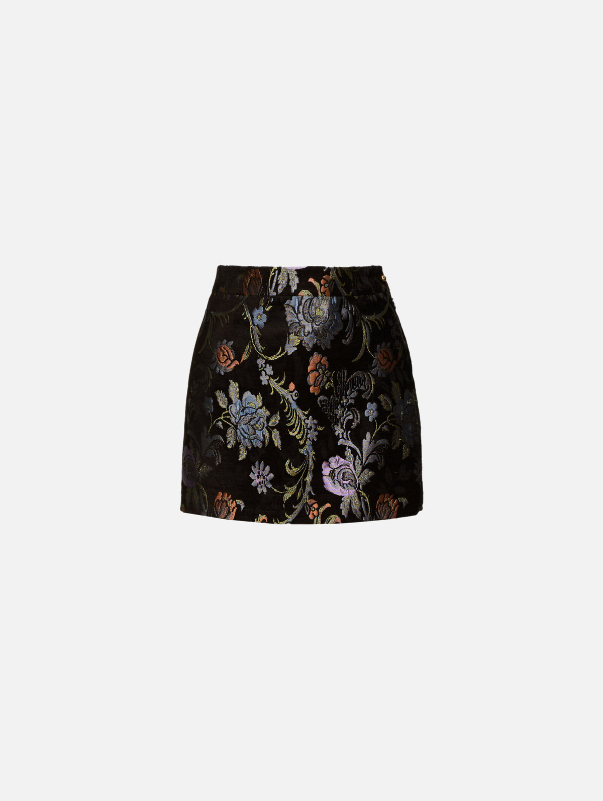 Floral Skirt,CHLOÉ,MULTI BLACK,Image 1