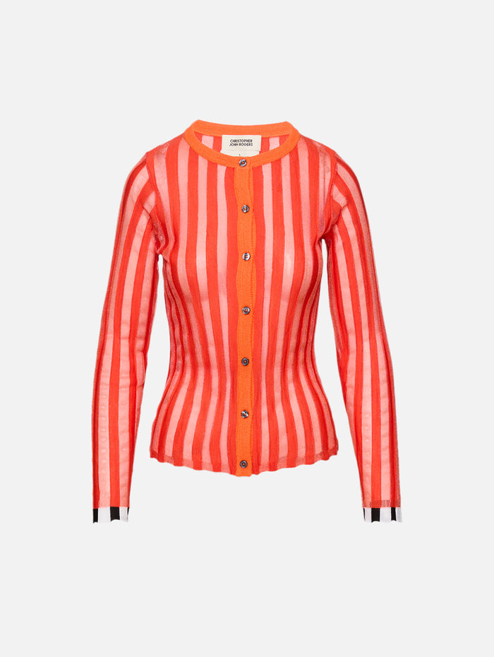 Pleated Cardigan,CHRISTOPHER JOHN ROGERS,MABOLO,Image 1