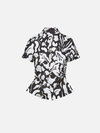 Sam Top,AMIR TAGHI,BLACK/ECRU,Image 1