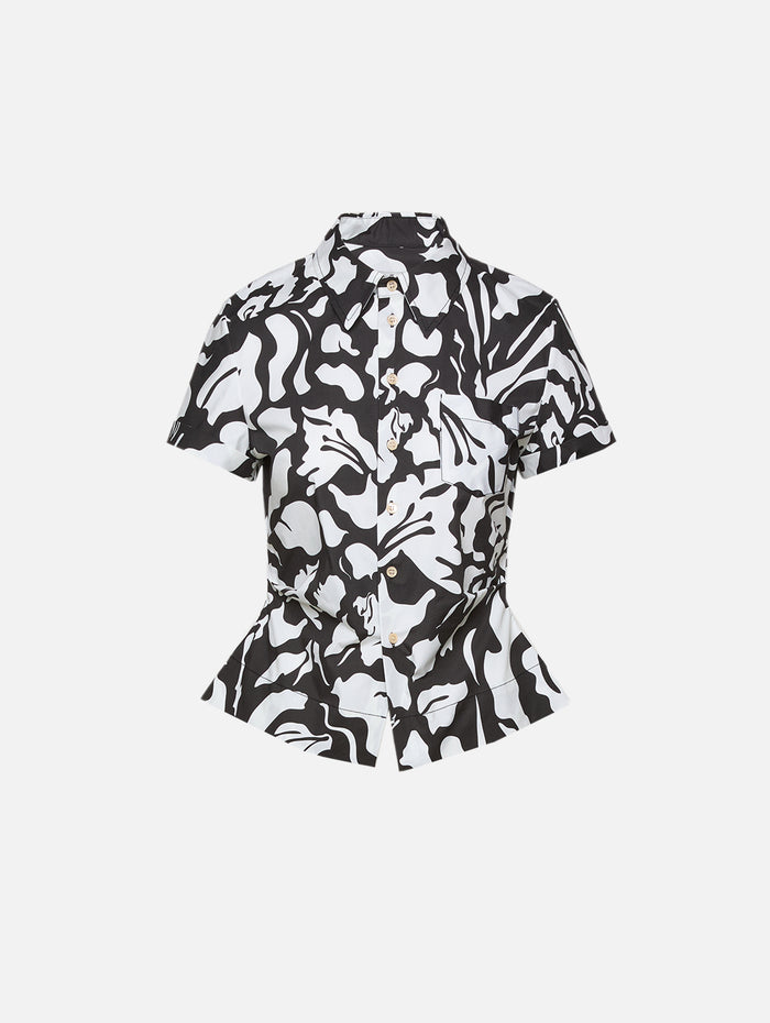 Sam Top,AMIR TAGHI,BLACK/ECRU,Image 1